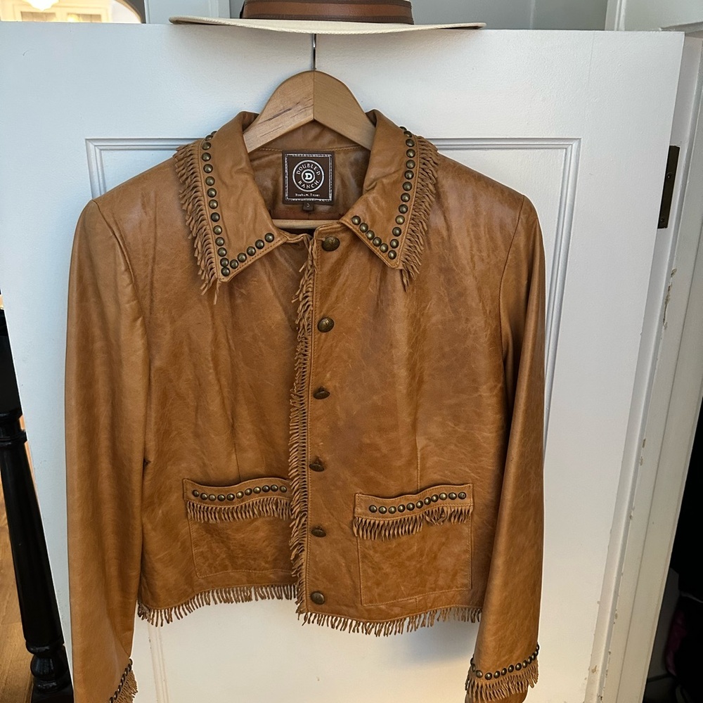 Double D Ranch Tan Leather Jacket